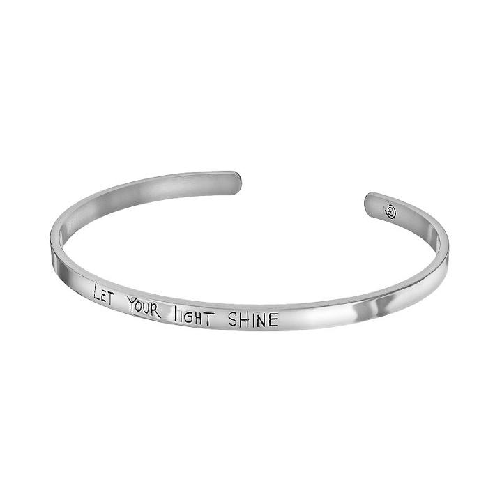 Love This Life Let Your Light Shine Cuff Bracelet, Women's, Size: 6.50, Grey