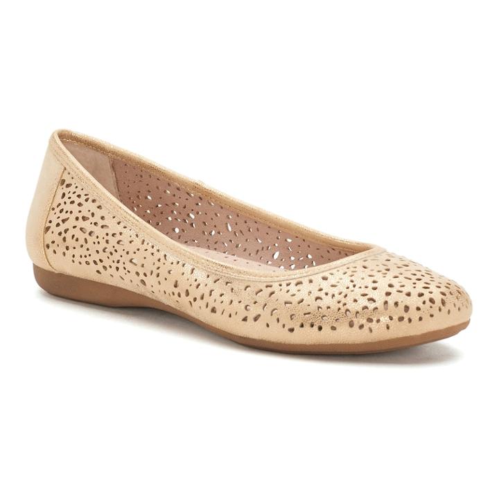 Croft & Barrow&reg; Marilla Women's Ortholite Ballet Flats, Size: Medium (9.5), Gold