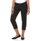 Women's Apt. 9&reg; Zipper-pocket Slim Capris, Size: 12, Black