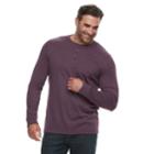 Big & Tall Croft & Barrow&reg; Classic-fit Easy-care Henley, Men's, Size: 4xb, Drk Purple