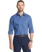 Big & Tall Van Heusen Traveler Stretch Classic-fit No-iron Button-down Shirt, Men's, Size: 3xl Tall, Blue