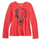 Girls 7-16 & Plus Size Mudd&reg; Long Sleeve Graphic Tee, Size: 14, Med Pink