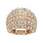 Pave Dome Stretch Ring, Women's, Gold