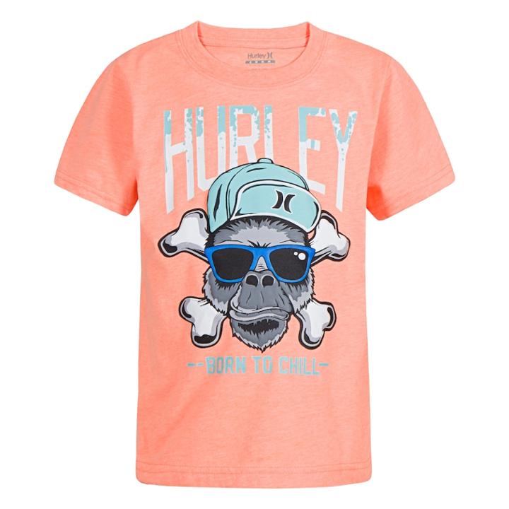 Boys 4-7 Hurley Born To Chill Graphic Tee, Size: 4, Brt Orange