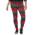 Juniors' Plus Size It's Our Time Print Holiday Leggings, Teens, Size: 2xl, Brt Red