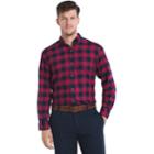 Men's Izod Regular-fit Plaid Flannel Easy-care Button-down Shirt, Size: Small, Light Red