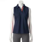 Women's Fila Sport&reg; Contrast Sleeveless Golf Polo, Size: Xl, Blue (navy)
