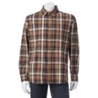 Men's Woolrich Red Creek Classic-fit Plaid Button-down Shirt, Size: Large, Dark Brown