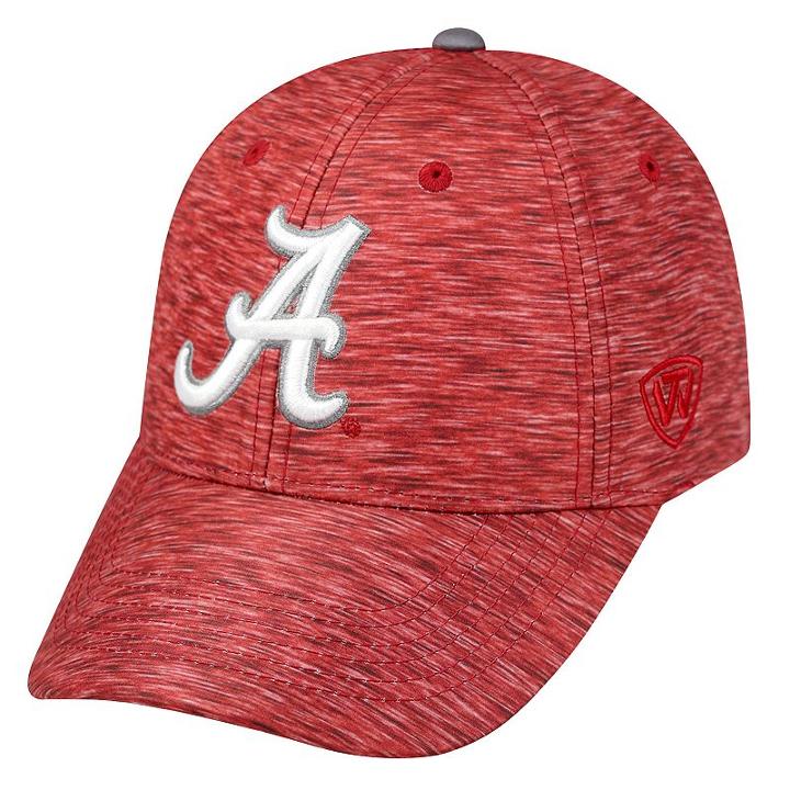 Adult Alabama Crimson Tide Warp Speed Adjustable Cap, Men's, Med Red