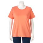 Plus Size Croft & Barrow&reg; Essential Crewneck Tee, Women's, Size: 3xl, Med Orange