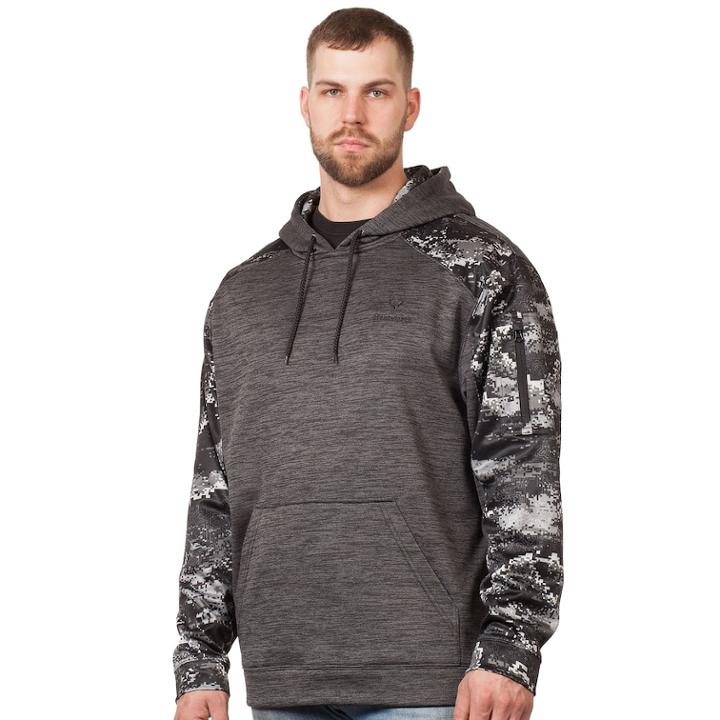 Men's Huntworth Heathered Performance Fleece Hunting Hoodie, Size: Large, Dark Grey