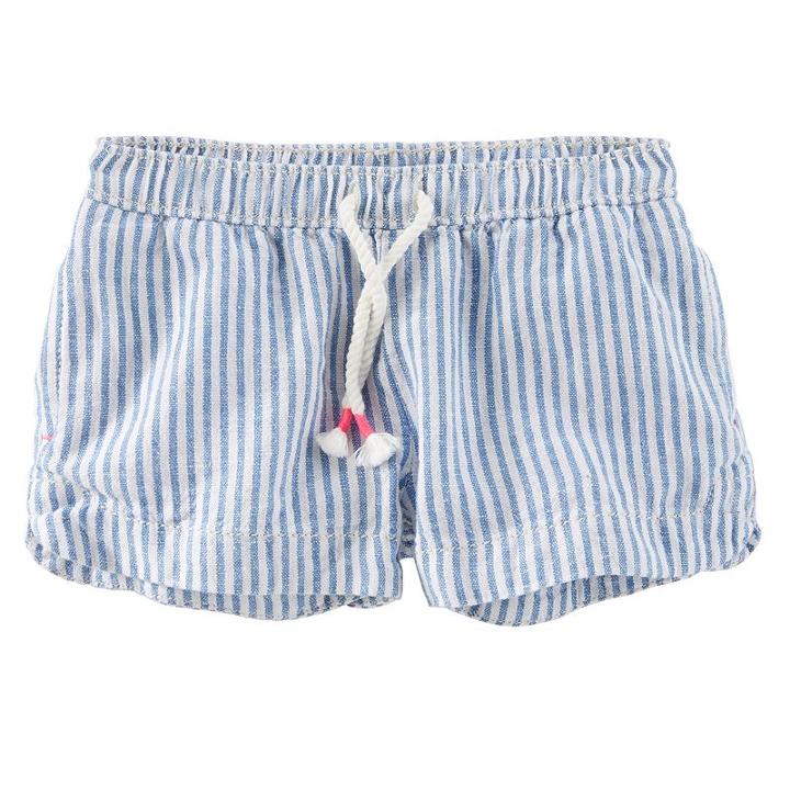 Girls 4-8 Oshkosh B'gosh&reg; Striped Linen-blend Shorts, Girl's, Size: 7, Ovrfl Oth