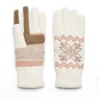 Women's Isotoner Snowflake Chenille Tech Gloves, Natural