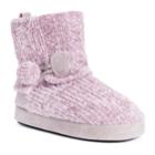 Muk Luks Women's Patti Cuffed Button Bootie Slippers, Size: Medium, Purple