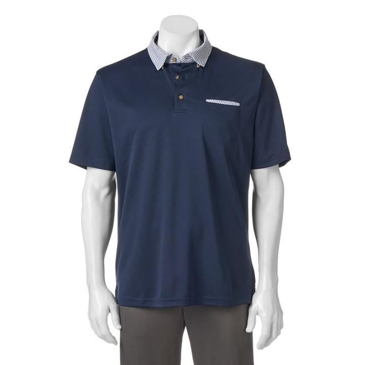 Men's Pebble Beach Classic-fit Performance Golf Polo, Size: Large, Black