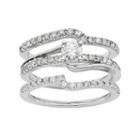 Igl Certified Diamond Engagement Ring Set In 14k White Gold (1 Carat T.w.), Women's, Size: 7