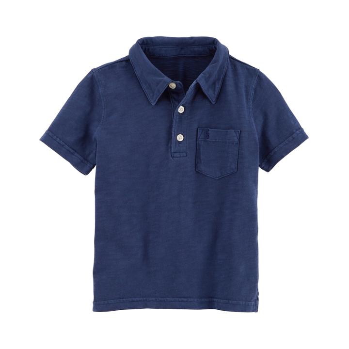 Boys 4-8 Carter's Solid Polo Top, Size: 4/5, Blue