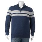 Big & Tall&reg; Quarter-zip Sweater, Men's, Size: L Tall, Med Blue