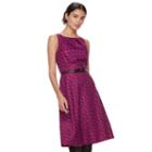 Women's Elle&trade; Pleated Midi Dress, Size: Medium, Purple Oth