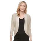 Women's Dana Buchman Textured Bolero, Size: Large, Med Beige