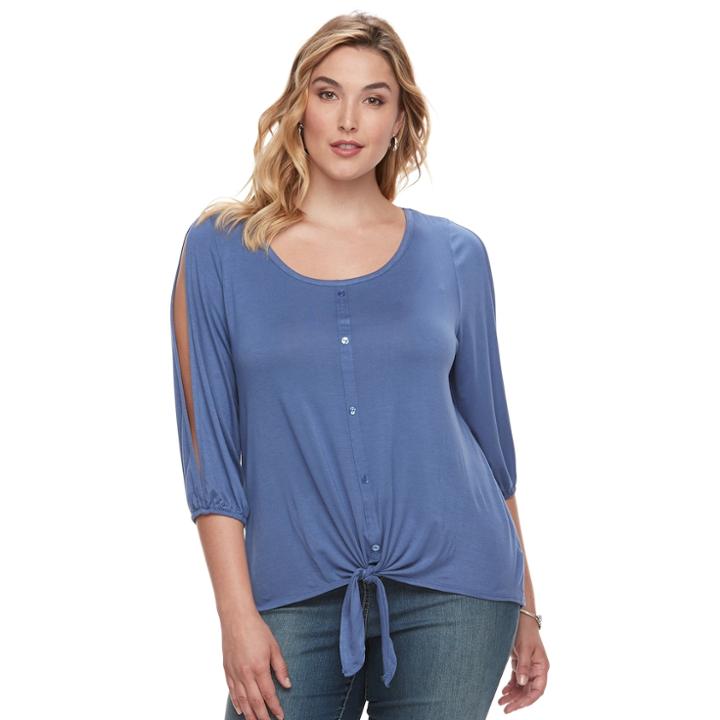 French Laundry Plus Size Button Down Shirt, Women's, Size: 3xl, Med Purple