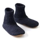 Muk Luks Men's Nordic Knit Bootie Slipper Socks, Size: Xl, Blue
