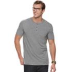 Big & Tall Sonoma Goods For Life&trade; Supersoft Stretch Henley, Men's, Size: 4xb, Dark Grey