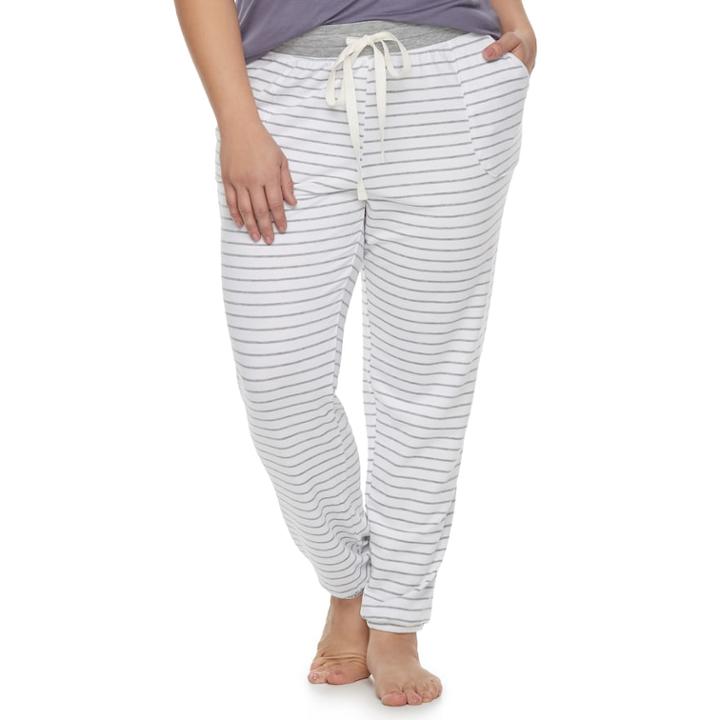Plus Size Sonoma Goods For Life&trade; Essential Lounge Jogger Pants, Women's, Size: 1xl, White