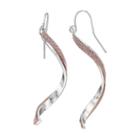 Nickel Free Glittery Corkscrew Drop Earrings, Women's, Multicolor