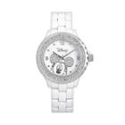 Disney's Mickey Mouse Peekaboo Women's Crystal Watch, White