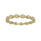 10k Gold 1/5-ct. T.w. Diamond Scalloped Eternity Wedding Ring, Women's, Size: 6, White