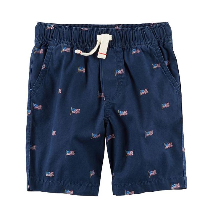 Boys 4-8 Carter's American Flag Shorts, Boy's, Size: 6, Blue