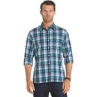 Men's Van Heusen Untucked Slim-fit Button-down Shirt, Size: Large, Dark Blue