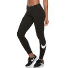 Women's Nike Sportswear Club Swoosh Leggings, Size: Xl, Grey (charcoal)