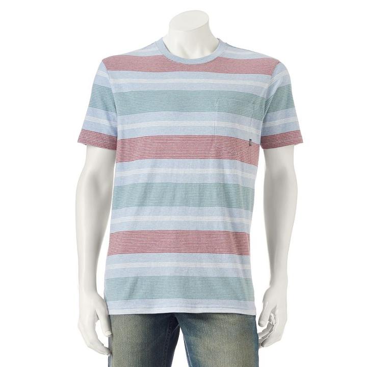 Men's Vans Striped Tee, Size: Large, Med Blue