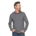 Men's Sonoma Goods For Life&trade; Modern-fit Supersoft Henley Hoodie, Size: Medium, Dark Grey