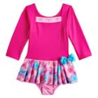 Girls 4-14 Jojo Siwa Gradient Hearts Square Neck Skirtall Dance Leotard By Danskin, Size: Xs, Pink