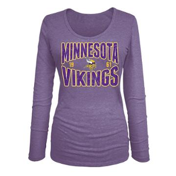 Women's 5th & Ocean Minnesota Vikings Triblend Tee, Size: Small, Purple