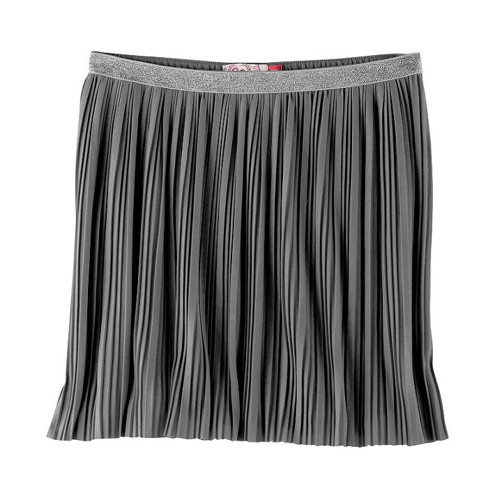 Girls 7-16 So&reg; Metallic Micro Pleated Skirt, Size: Xl/14, Light Grey