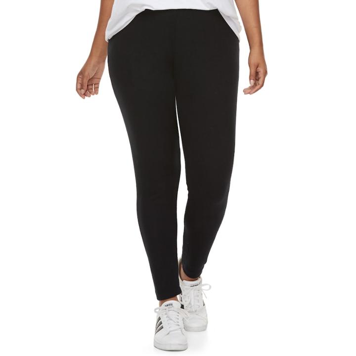 Juniors' Plus Size So&reg; Holiday Leggings, Teens, Size: 2xl, Black