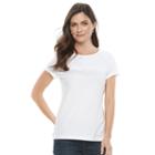 Women's Croft & Barrow&reg; Lace-yoke Tee, Size: Xl, White