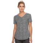 Tek Gear, Women's &reg; Easy Burnout V-neck Yoga Tee, Size: Small, Turquoise/blue (turq/aqua)