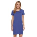 Women's' Sonoma Goods For Life&trade; Crewneck T-shirt Dress, Size: Medium, Dark Blue
