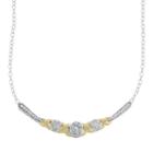 1/2 Carat T.w. Diamond 10k Gold Two Tone Xo Necklace, Women's, Size: 18, White