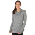 Women's Rbx Cowlneck Brushed Back Slubbed Sweater, Size: Medium, Black