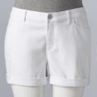 Plus Size Simply Vera Vera Wang Roll-cuff Jean Shorts, Women's, Size: 18 W, White