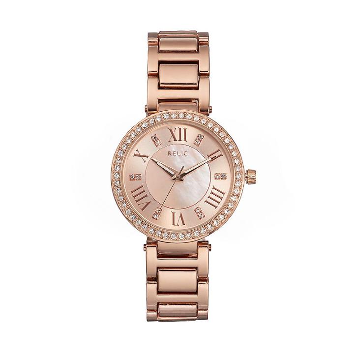 Relic Women's Isabelle Crystal Watch, Size: Medium, Pink