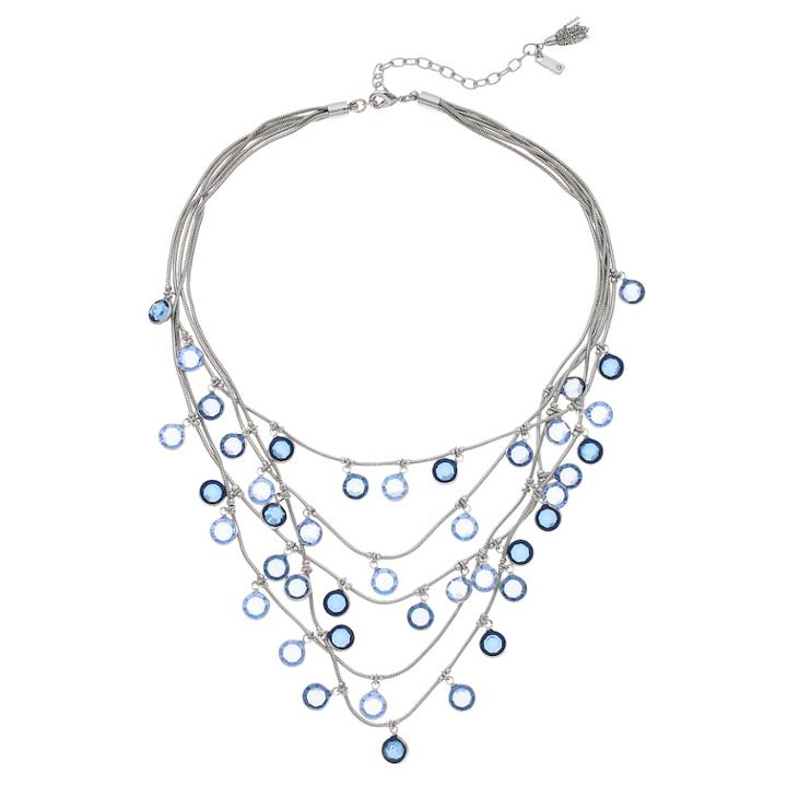 Simply Vera Vera Wang Faceted Stone Multi Strand Necklace, Women's, Blue