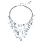 Simply Vera Vera Wang Faceted Stone Multi Strand Necklace, Women's, Blue
