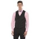 Men's Savile Row Modern-fit Black Suit Vest, Size: Medium